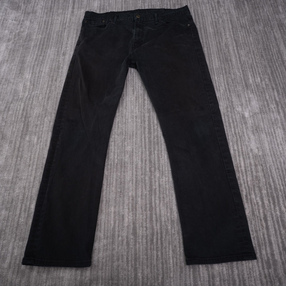 Levi's 513 Slim Straight Jeans Mens 38x30 Fit 29 Black Excellent Denim Pants